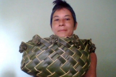 large square-bottom basket, side view