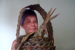 assorted nested baskets, with bird of paradise