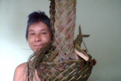 easter basket, with bird of paradise